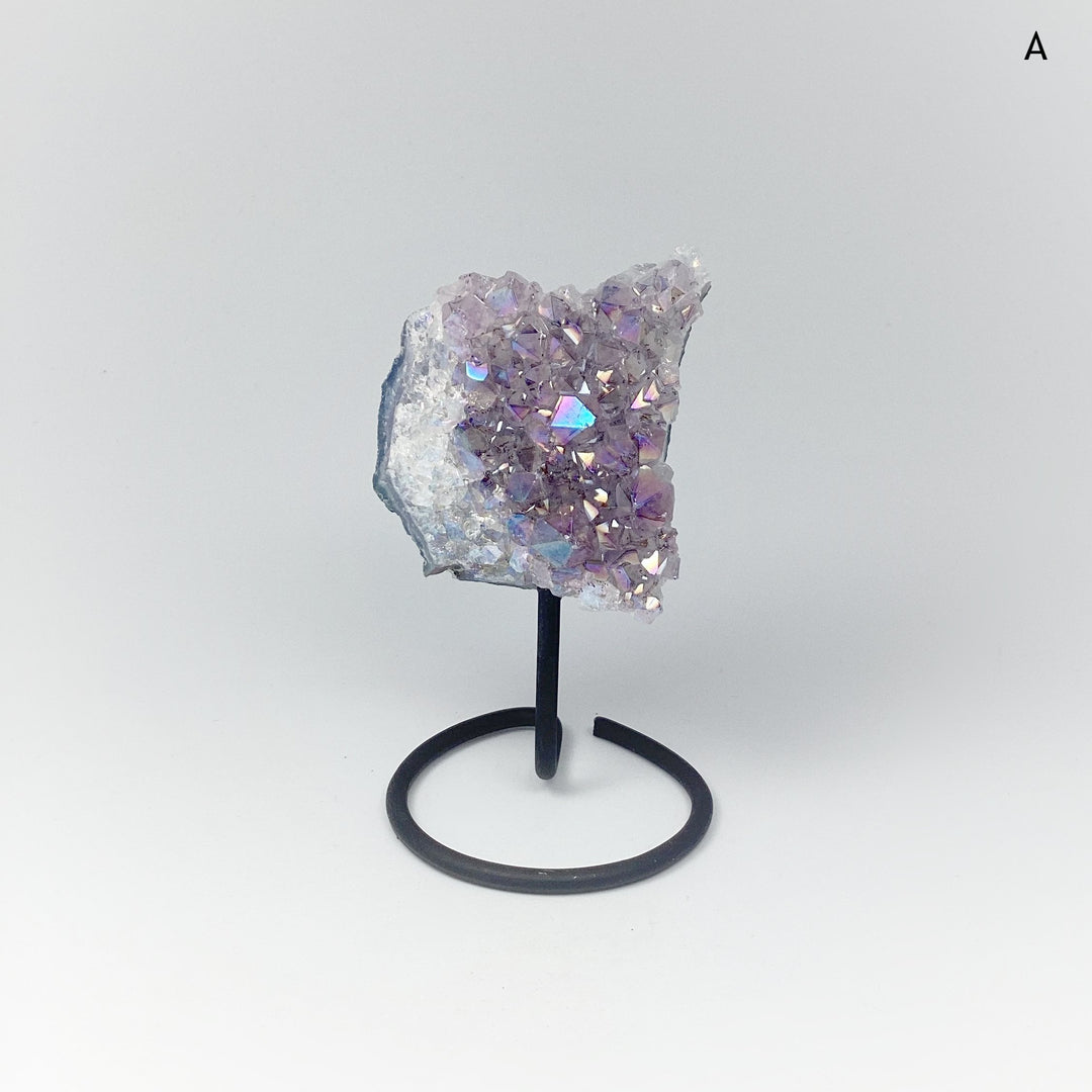 Rainbow Amethyst Druze Cluster On Stand - Rocks and Gems Canada