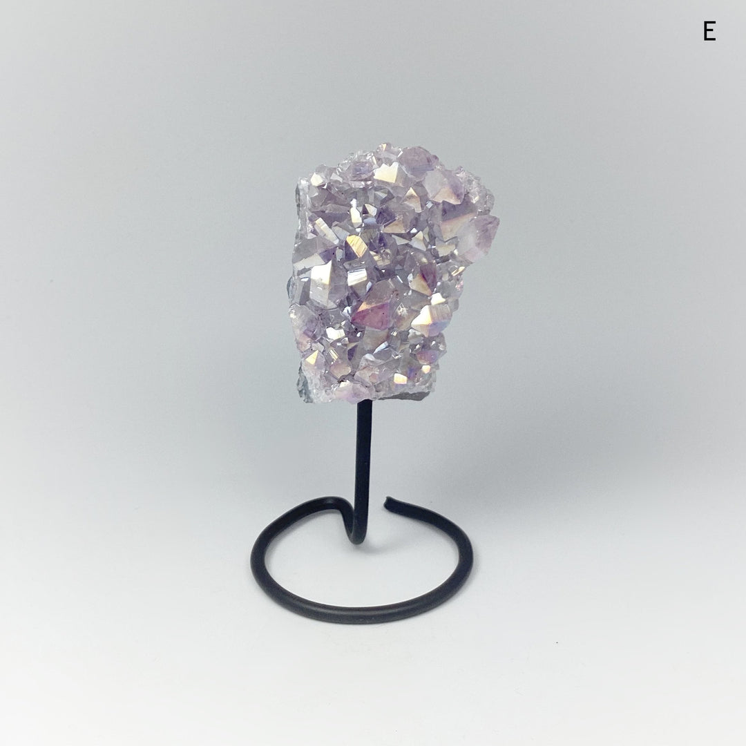 Rainbow Amethyst Druze Cluster On Stand - Rocks and Gems Canada