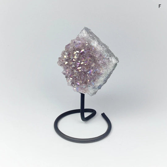 Rainbow Amethyst Druze Cluster On Stand - Rocks and Gems Canada