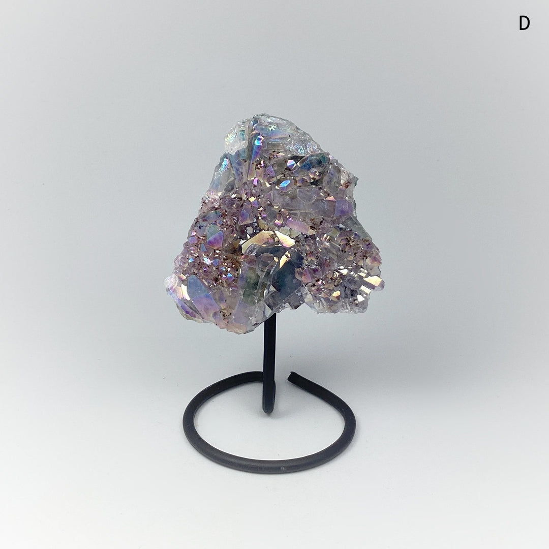 Rainbow Amethyst Druze Cluster On Stand - Rocks and Gems Canada
