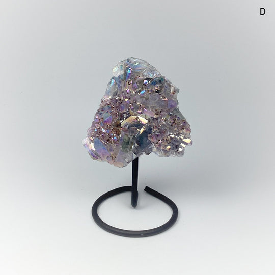 Rainbow Amethyst Druze Cluster On Stand - Rocks and Gems Canada