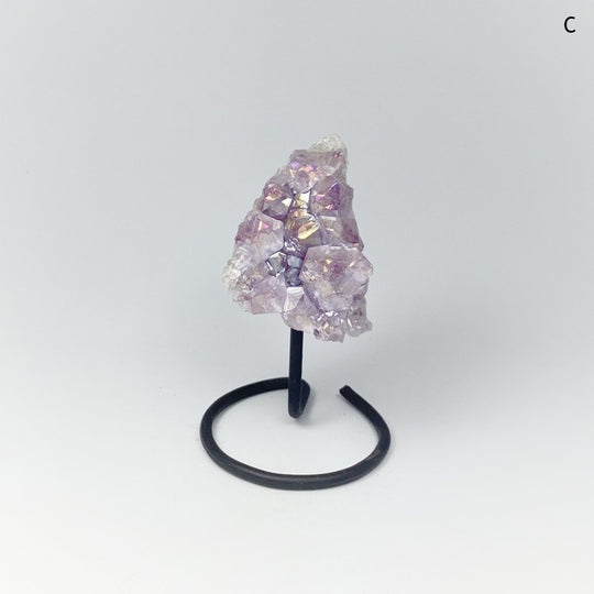 Rainbow Amethyst Druze Cluster On Stand - Rocks and Gems Canada