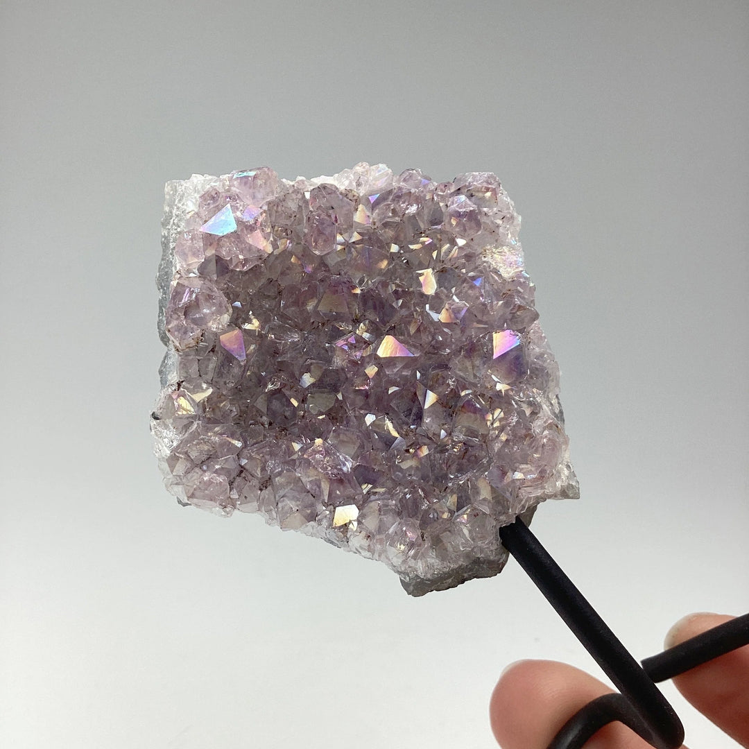 Rainbow Amethyst Druze Cluster On Stand - Rocks and Gems Canada