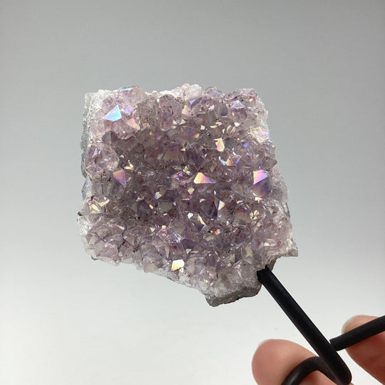 Rainbow Amethyst Druze Cluster On Stand - Rocks and Gems Canada