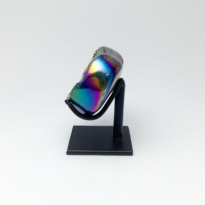 Rainbow Quartz Heart on Stand