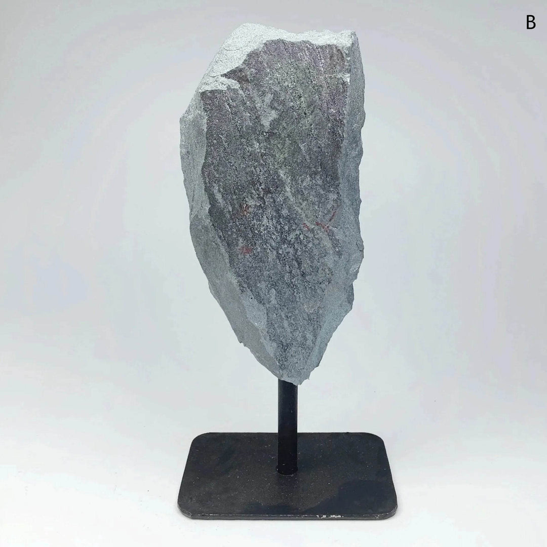 Raw Hematite on Metal Display Stand-Rocks and Gems Canada