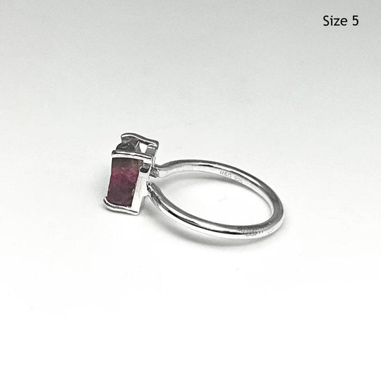 Raw Pink Tourmaline Ring-Rocks and Gems Canada