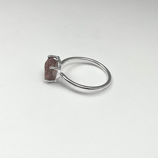 Raw Pink Tourmaline Ring-Rocks and Gems Canada