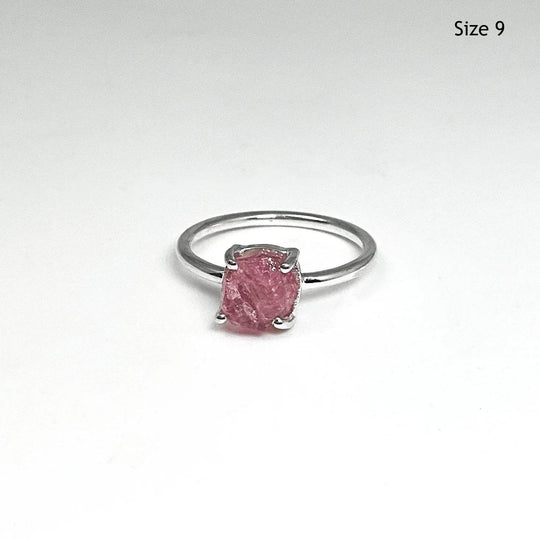 Raw Pink Tourmaline Ring-Rocks and Gems Canada