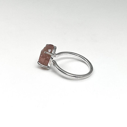Raw Pink Tourmaline Ring-Rocks and Gems Canada