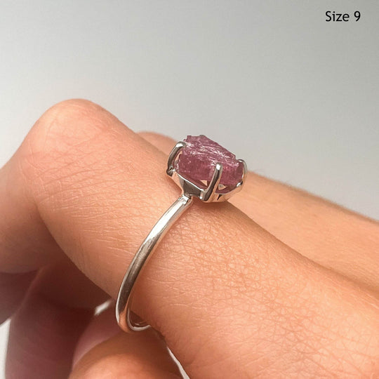 Raw Pink Tourmaline Ring-Rocks and Gems Canada