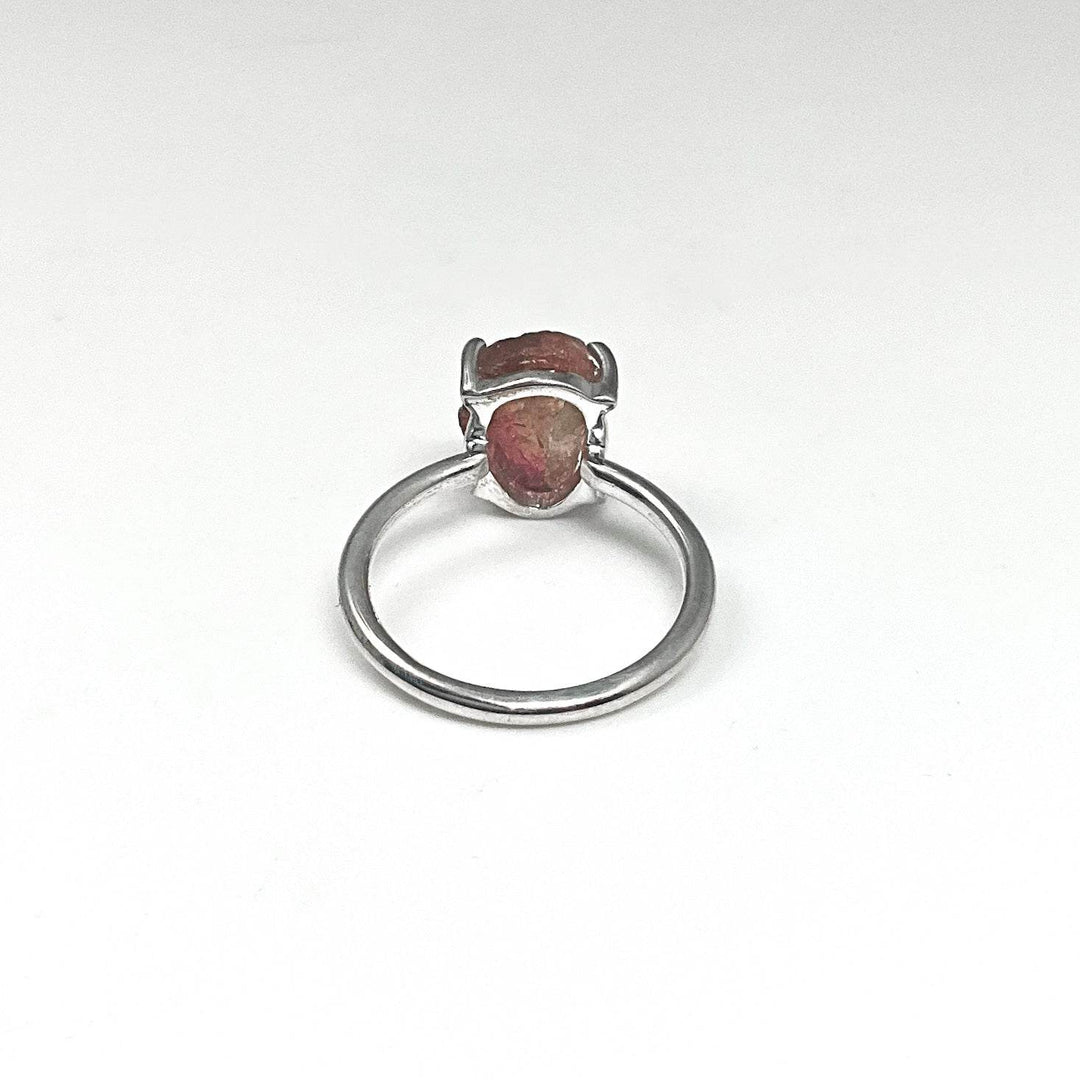 Raw Pink Tourmaline Ring-Rocks and Gems Canada
