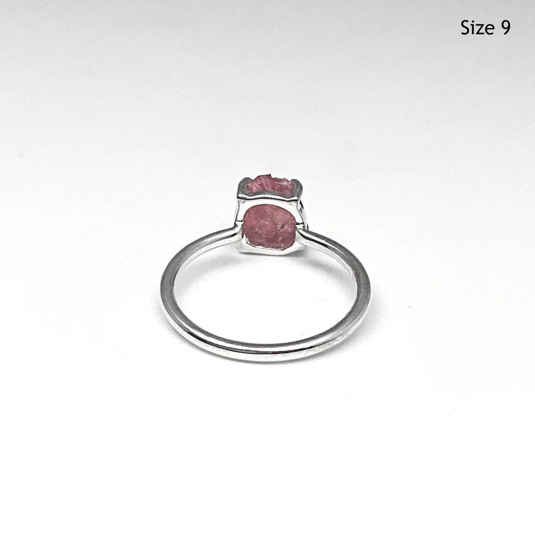Raw Pink Tourmaline Ring-Rocks and Gems Canada