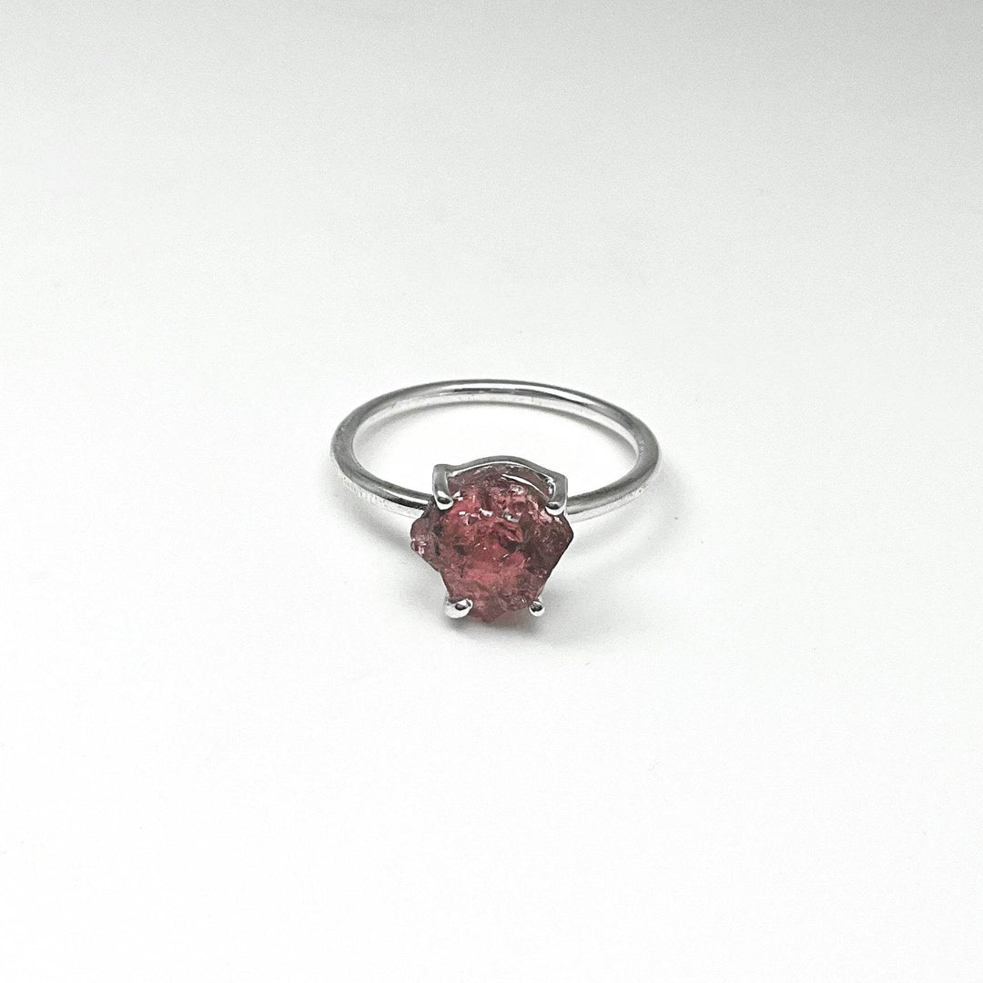 Raw Pink Tourmaline Ring-Rocks and Gems Canada