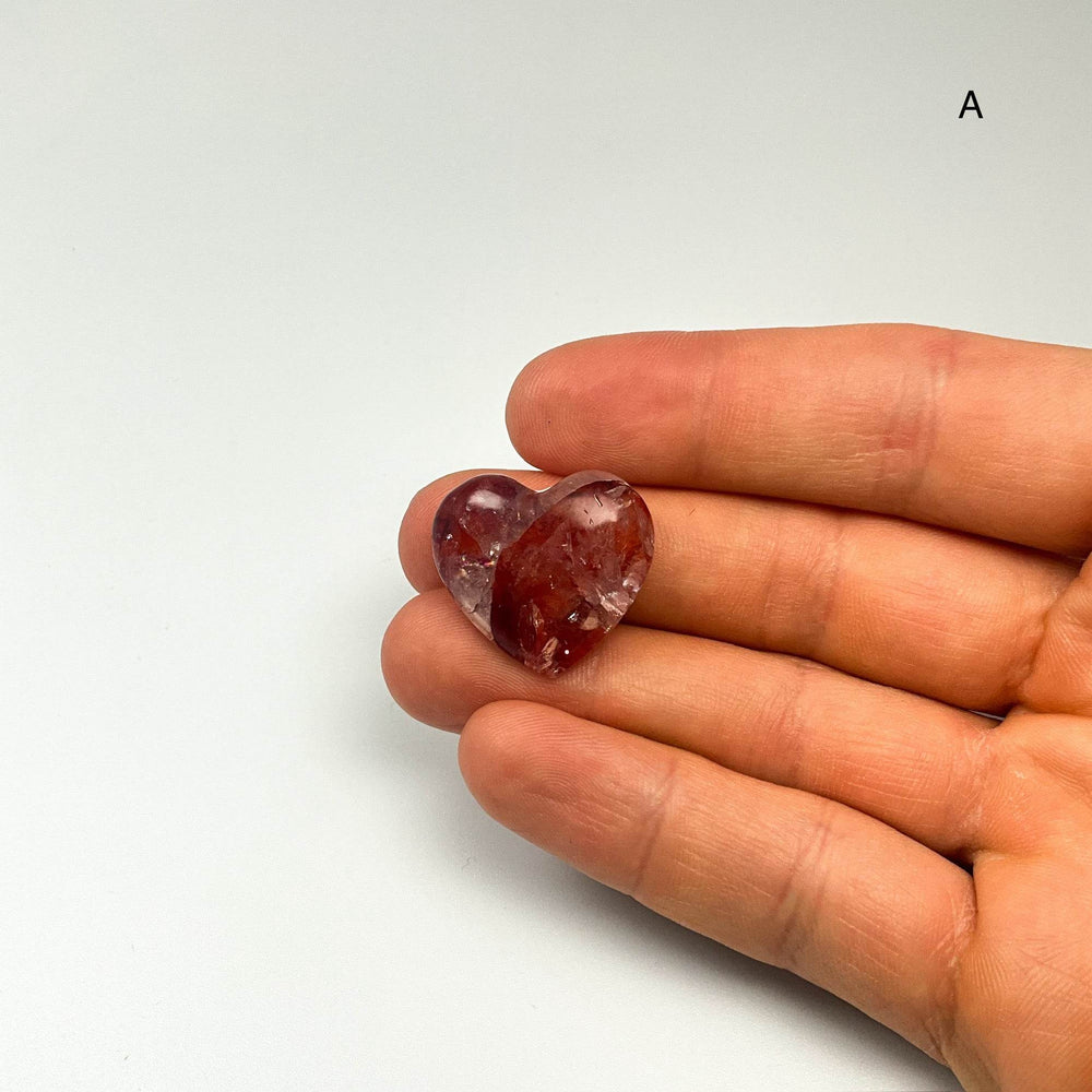 Red Hematoid Quartz Heart-Rocks and Gems Canada