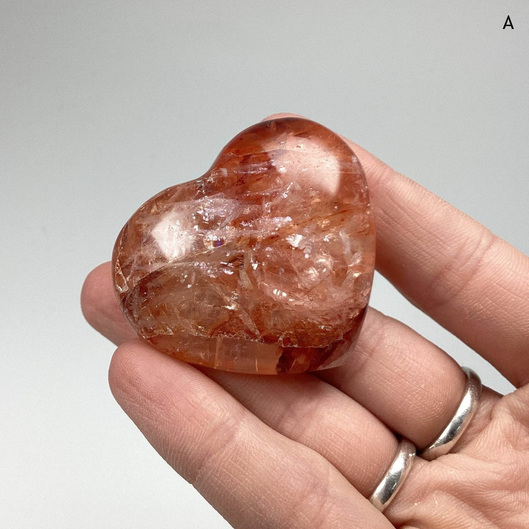 Red Hematoid Quartz Heart-Rocks and Gems Canada