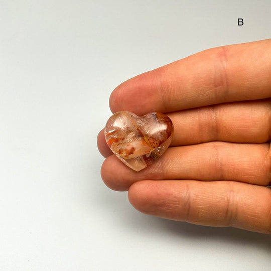 Red Hematoid Quartz Heart-Rocks and Gems Canada