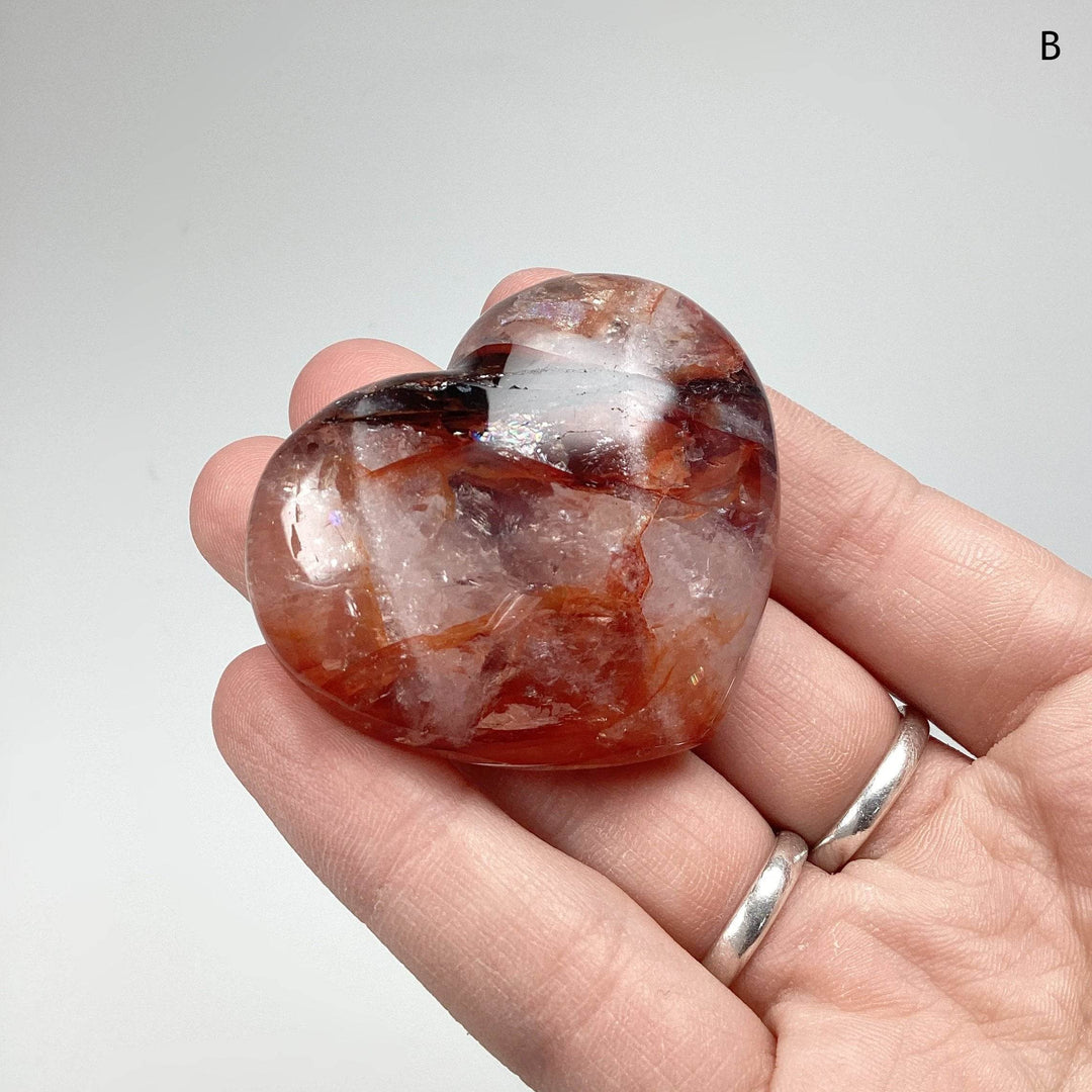 Red Hematoid Quartz Heart-Rocks and Gems Canada