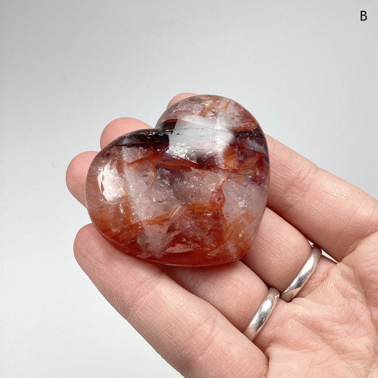 Red Hematoid Quartz Heart-Rocks and Gems Canada
