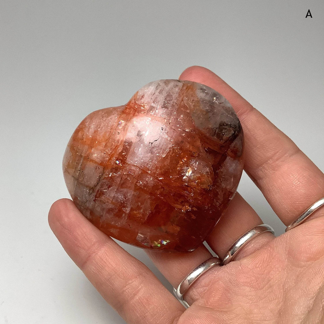 Red Hematoid Quartz Heart-Rocks and Gems Canada