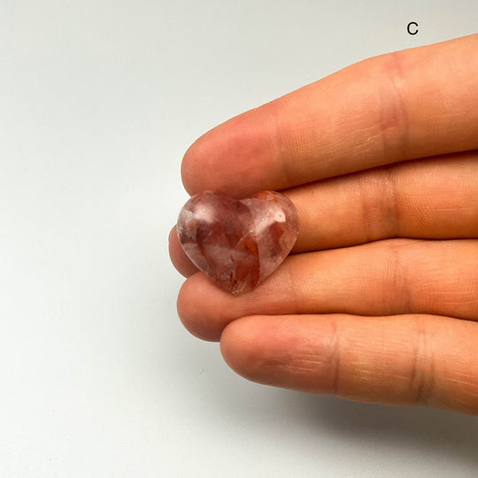 Red Hematoid Quartz Heart-Rocks and Gems Canada