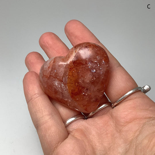 Red Hematoid Quartz Heart-Rocks and Gems Canada