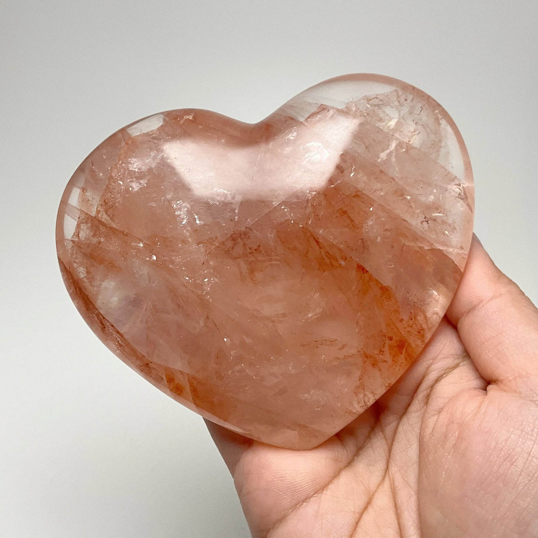 Red Hematoid Quartz Heart-Rocks and Gems Canada