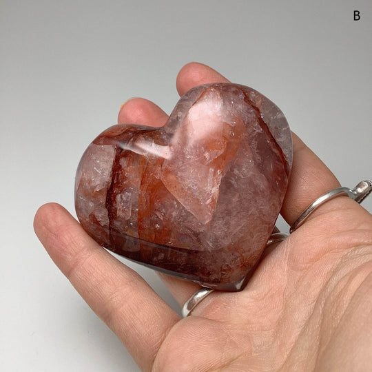 Red Hematoid Quartz Heart-Rocks and Gems Canada