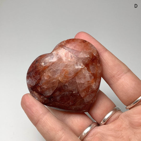 Red Hematoid Quartz Heart-Rocks and Gems Canada