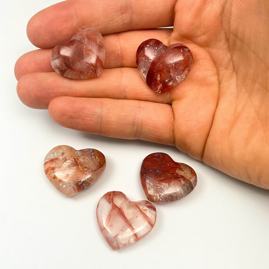 Red Hematoid Quartz Heart-Rocks and Gems Canada