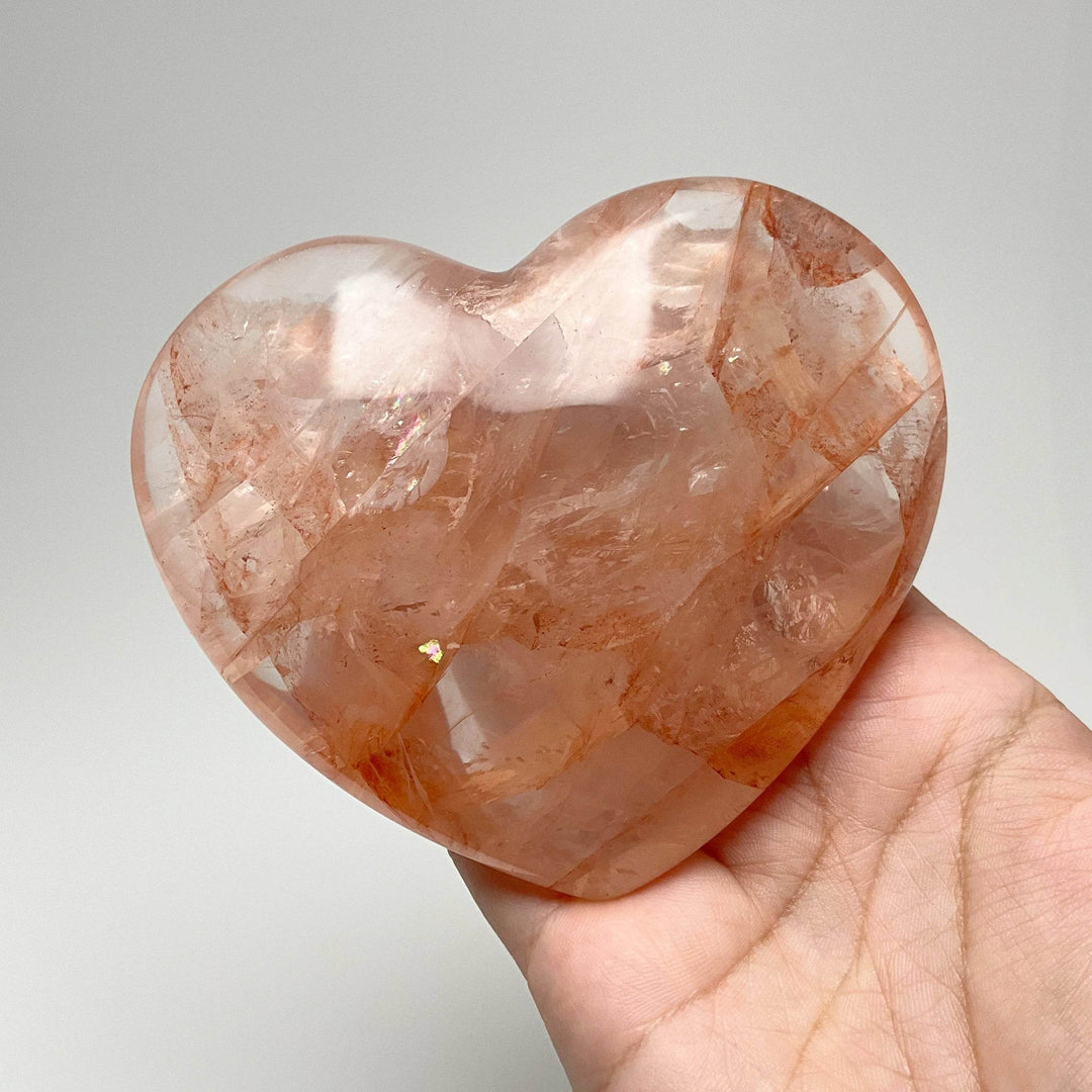 Red Hematoid Quartz Heart-Rocks and Gems Canada