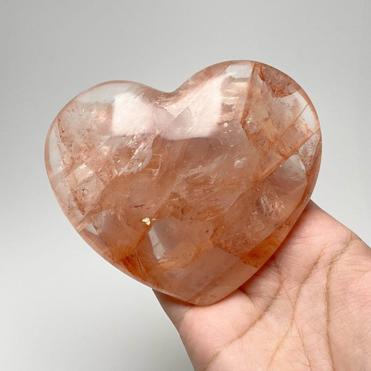Red Hematoid Quartz Heart-Rocks and Gems Canada