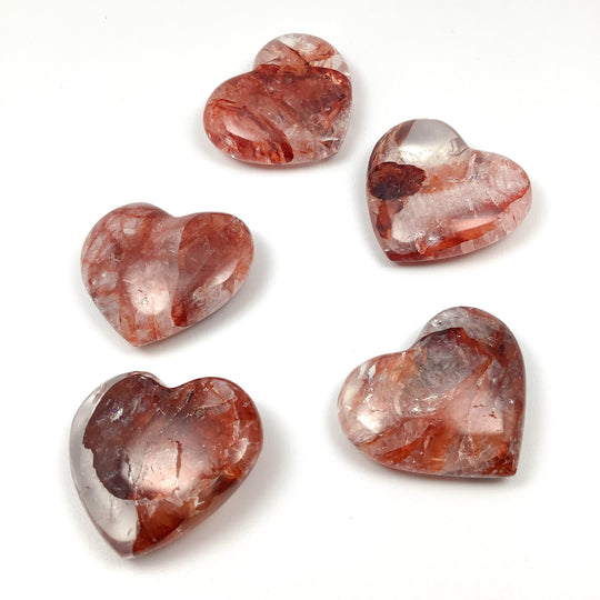 Red Hematoid Quartz Heart-Rocks and Gems Canada