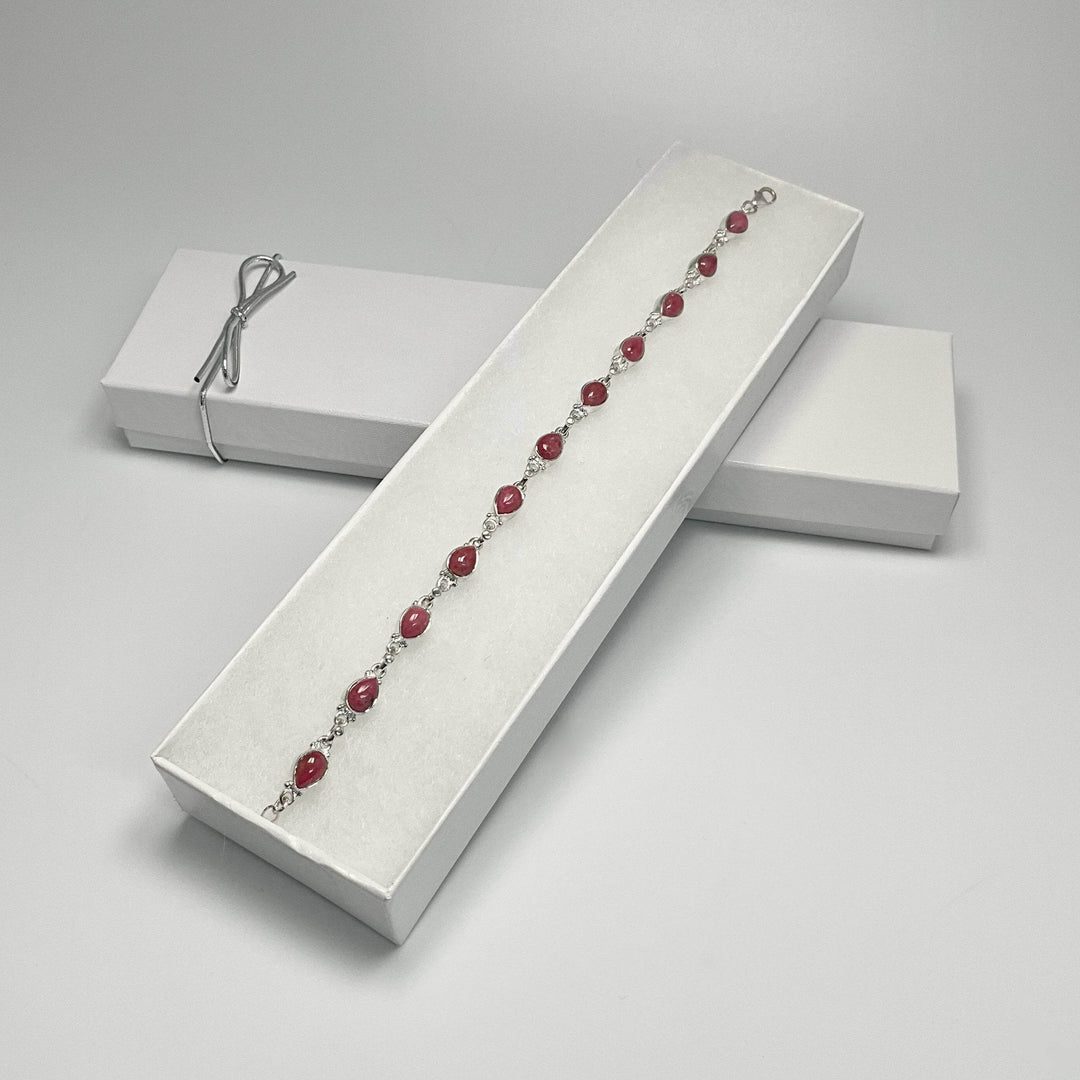 Rhodonite Sterling Silver Bracelet-Rocks and Gems Canada