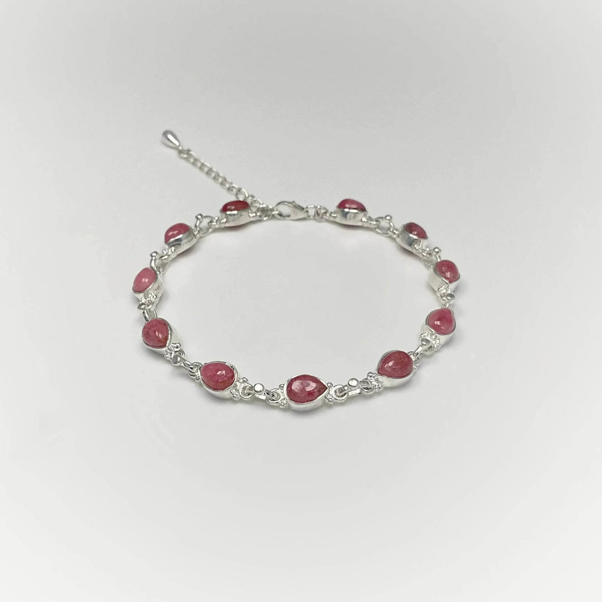 Rhodonite Sterling Silver Bracelet-Rocks and Gems Canada