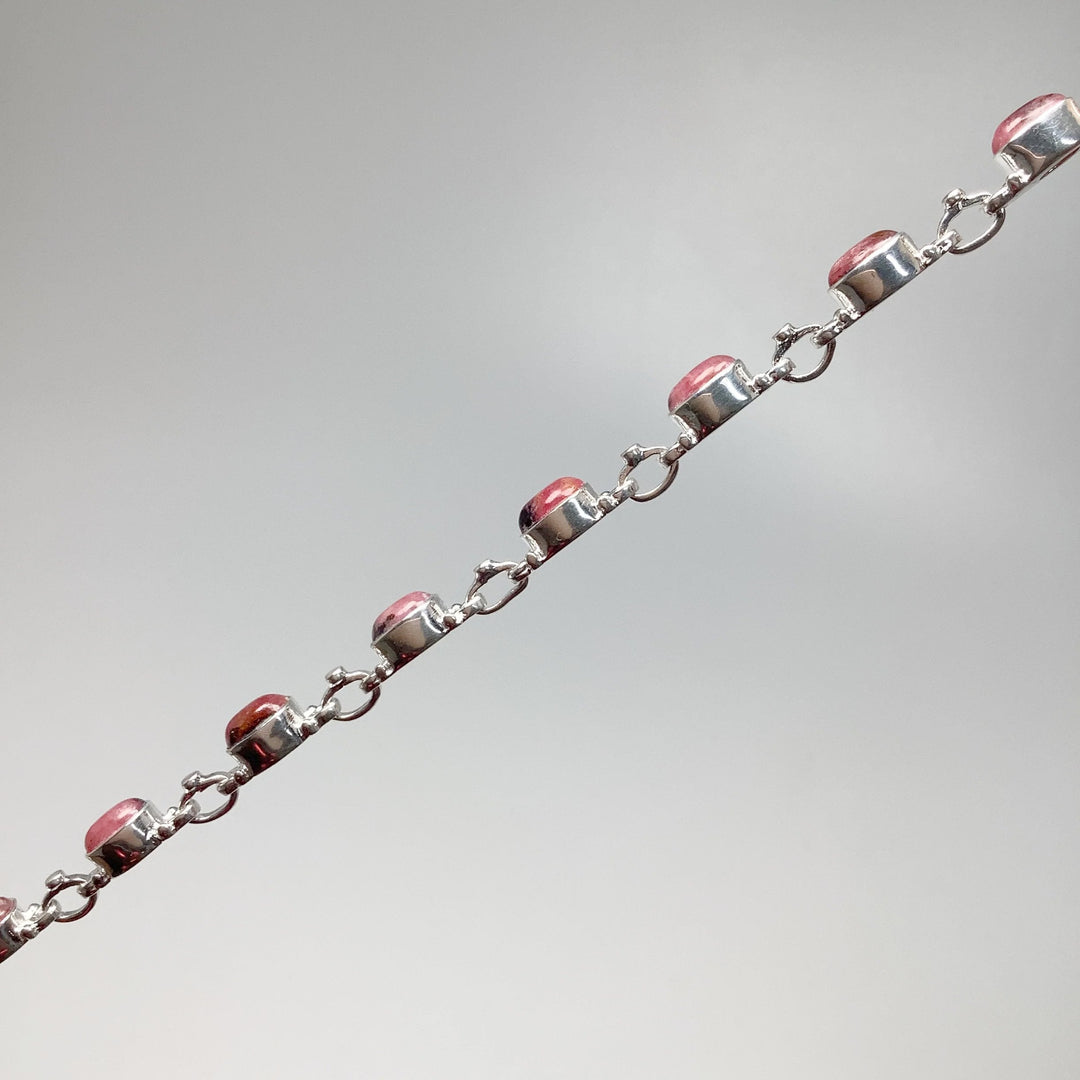 Rhodonite Sterling Silver Bracelet - Rocks and Gems Canada