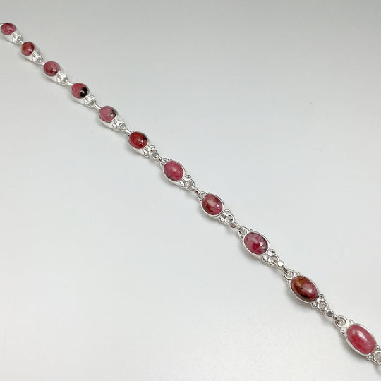 Rhodonite Sterling Silver Bracelet - Rocks and Gems Canada