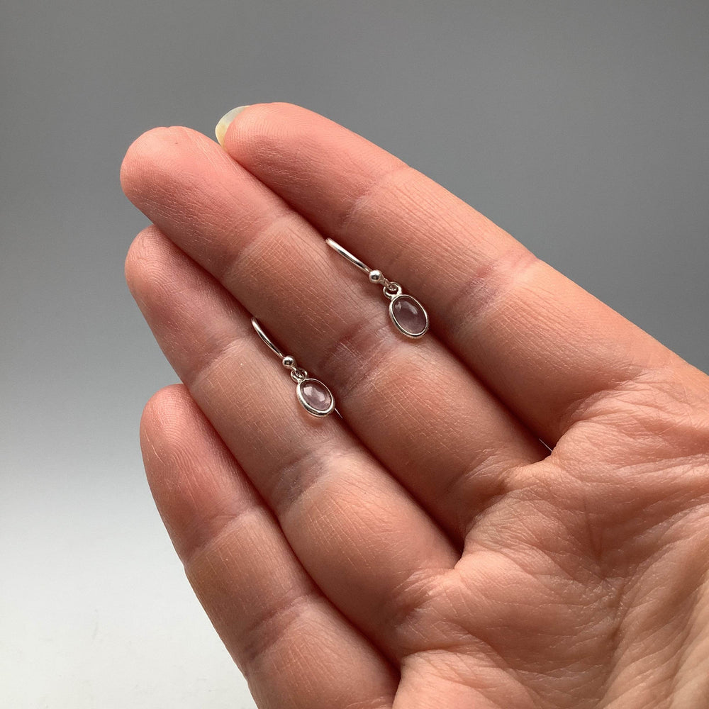 Rose Quartz Dangle Earrings-Rocks and Gems Canada