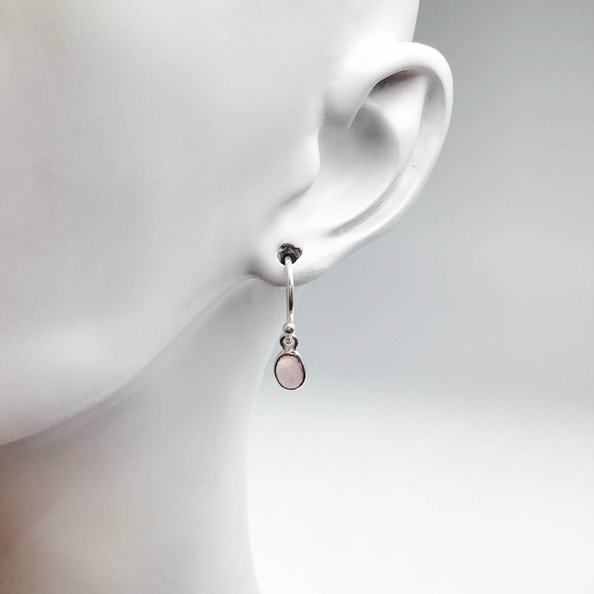 Rose Quartz Dangle Earrings-Rocks and Gems Canada