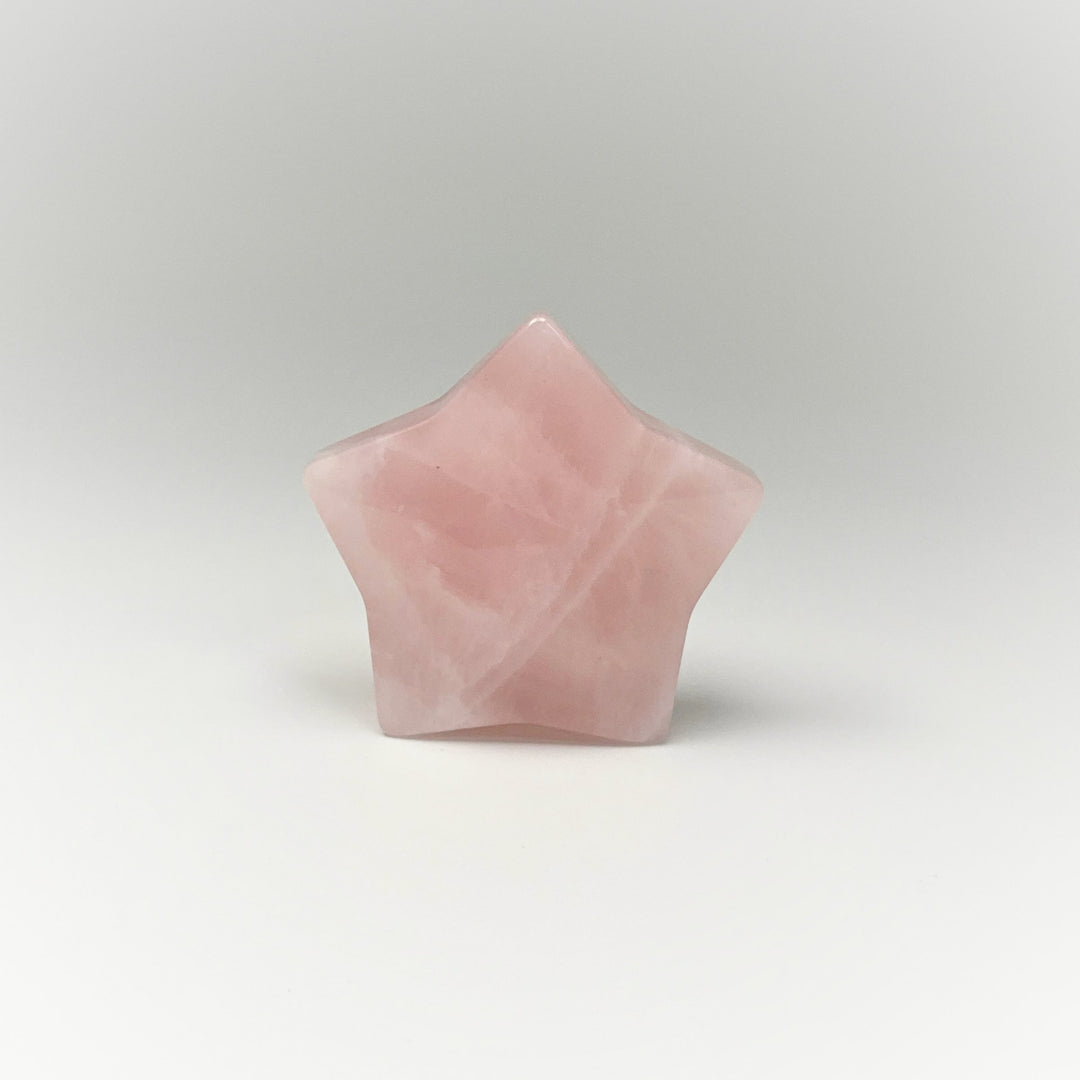 Rose Quartz Star Carving - Rocks and Gems Canada