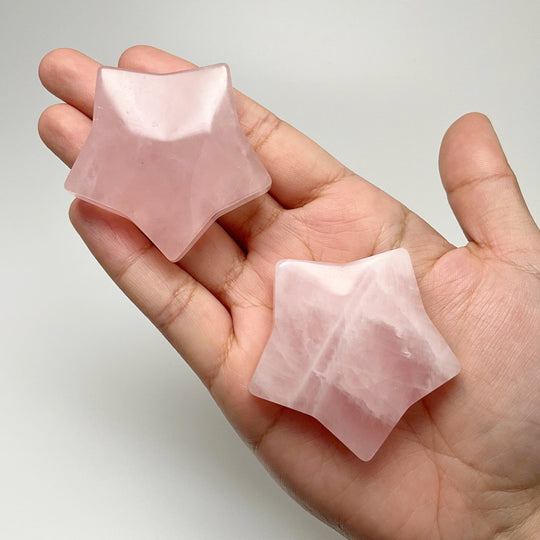 Rose Quartz Star Carving - Rocks and Gems Canada