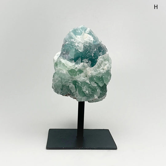 Rough Fluorite on Metal Display Stand - Rocks and Gems Canada