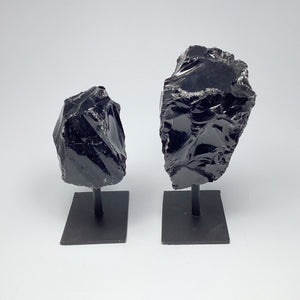 Rough Obsidian on Stand
