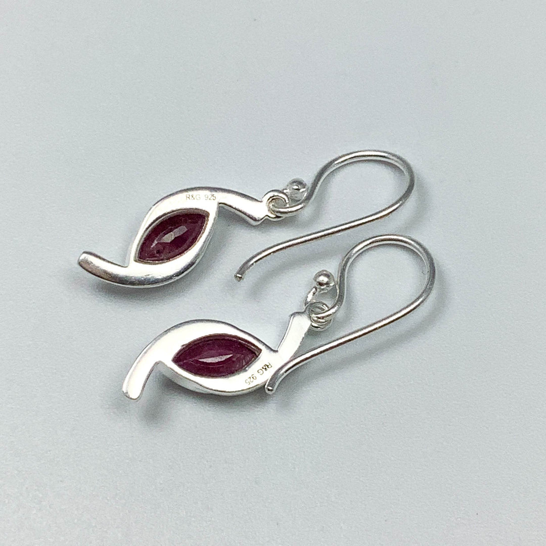 Ruby Dangle Earrings-Rocks and Gems Canada