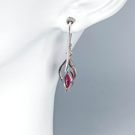 Ruby Dangle Earrings-Rocks and Gems Canada
