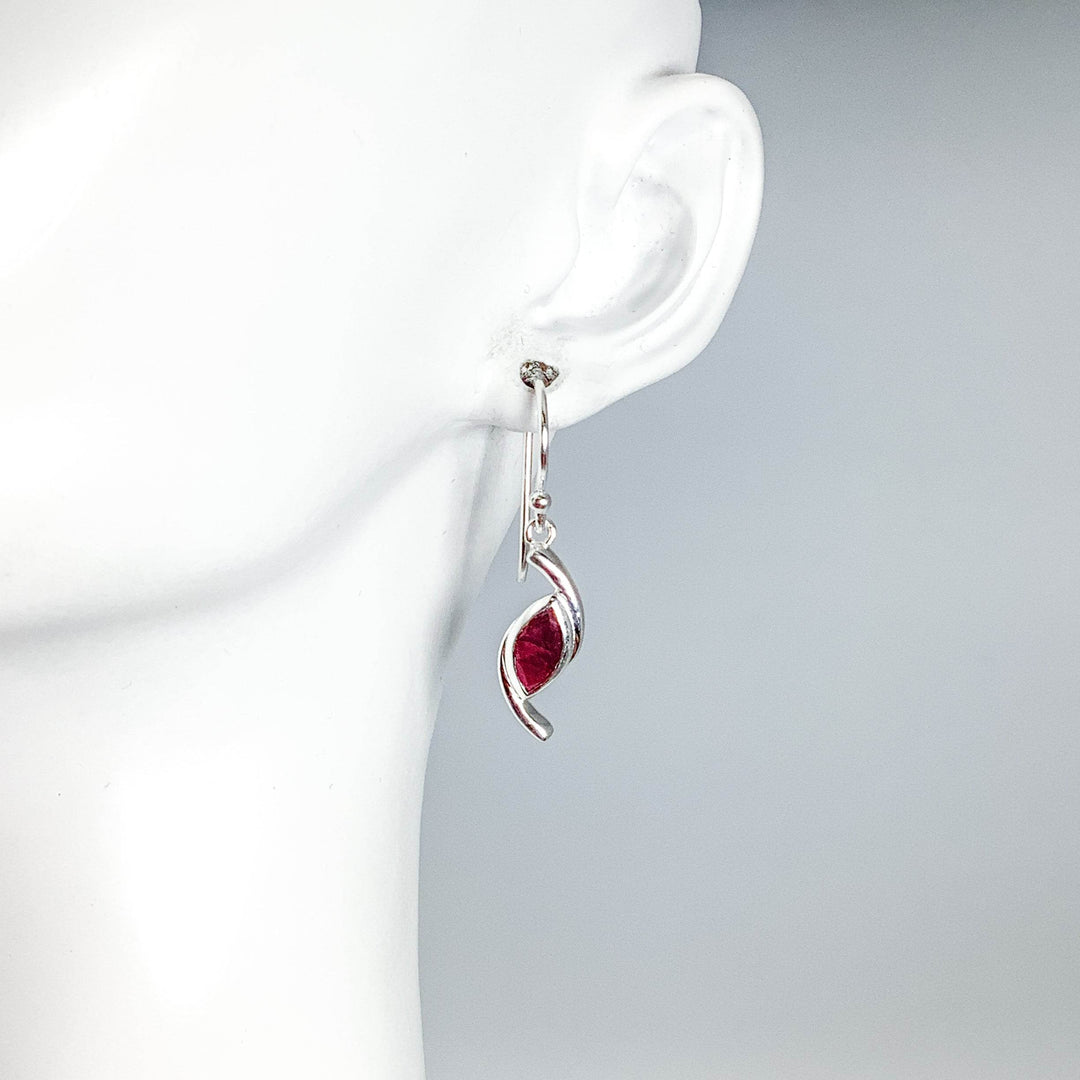 Ruby Dangle Earrings-Rocks and Gems Canada