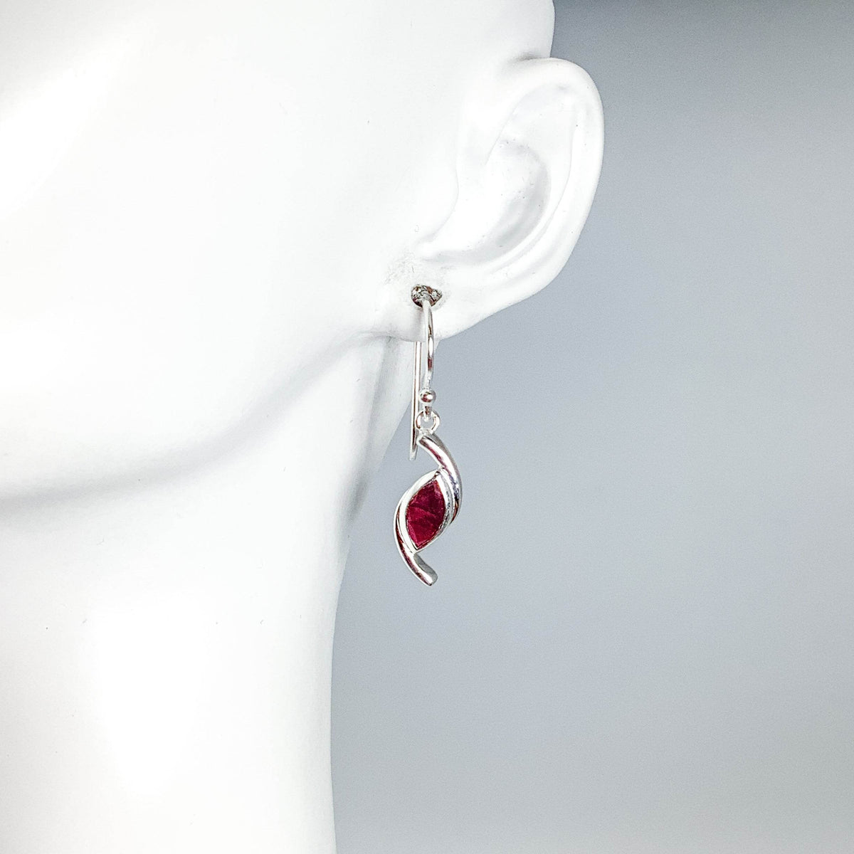 Ruby Dangle Earrings-Rocks and Gems Canada