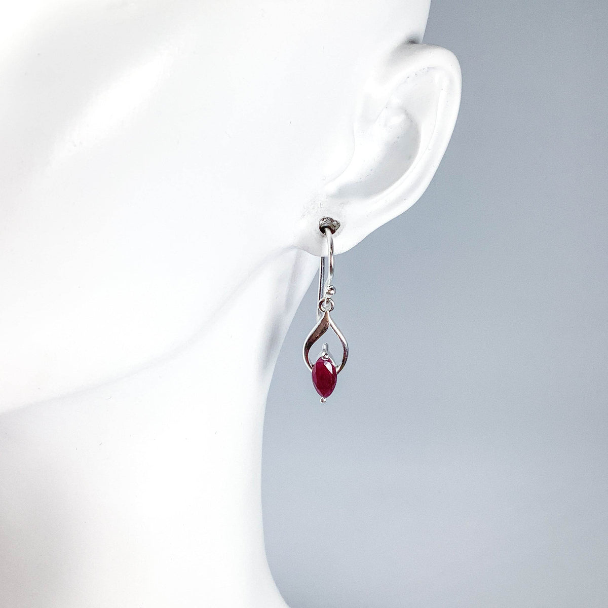 Ruby Dangle Earrings-Rocks and Gems Canada