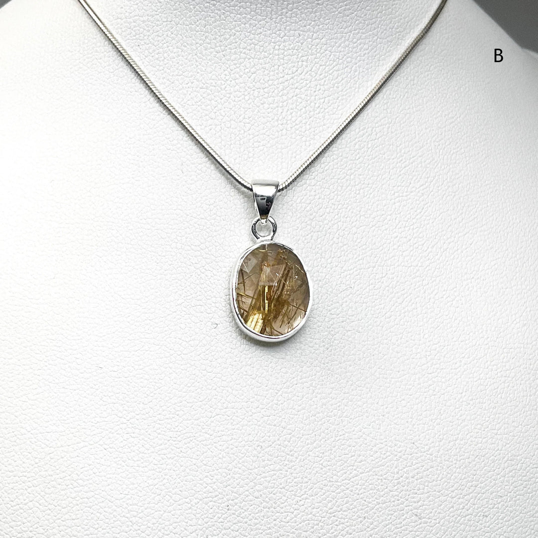 Rutilated Quartz Pendant-Rocks and Gems Canada