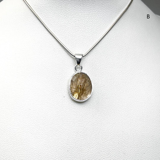 Rutilated Quartz Pendant-Rocks and Gems Canada